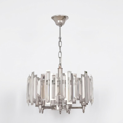 Lampada rotonda Luminare Lampada a soffitto argentea Illuminazione Lampada 50x65cm