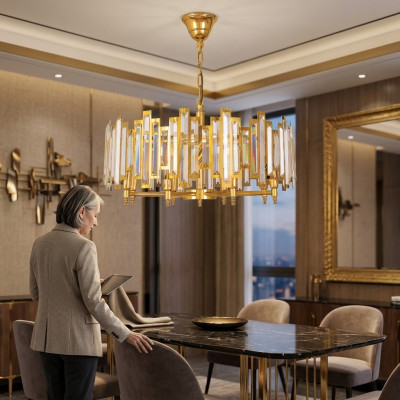 Lampadario a cristalli lampada da soffitto Nuova lampada Oro Soggiorno Lusso