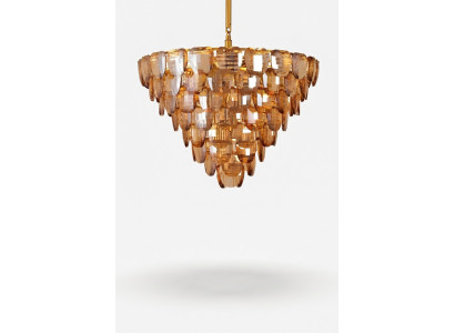 Lampadario classico lampada da salotto plafoniera in cristallo dorato