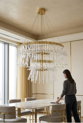 Design a soffitto dalle linee arrotondate Lampadario Plafoniera Lampada Lampadario Luce