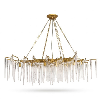 Lampada da soffitto in vetro lampada da soffitto soggiorno luce tropicale a cristalli