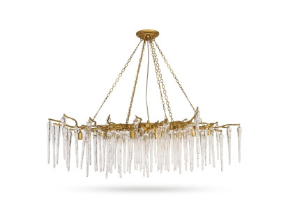 Lampada da soffitto in vetro lampada da soffitto soggiorno luce tropicale a cristalli