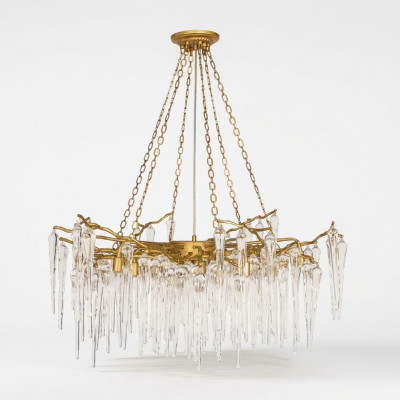 Plafoniera soggiorno lampadario lampada in cristallo stile oro