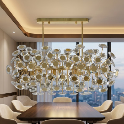 Lampadario lussuoso soggiorno stile moderno camera da letto lampada luce oro