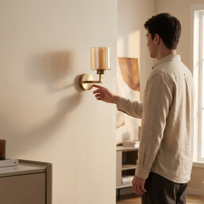 Lampada da parete bellissimo stile moderno lampadario nuovo camera da letto oro