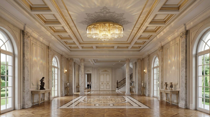 Lampada a soffitto a lampadario rotondo Luster Lampada a soffitto Soggiorno Oro