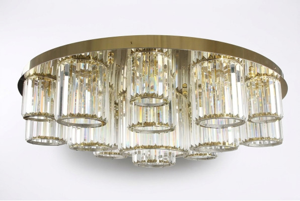 Lampada a soffitto a lampadario rotondo Luster Lampada a soffitto Soggiorno Oro