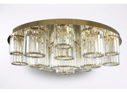 Lampada a soffitto a lampadario rotondo Luster Lampada a soffitto Soggiorno Oro