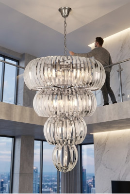 Lampadario a sospensione Luster Lampada da soffitto di lusso Nuovo soggiorno in cristallo