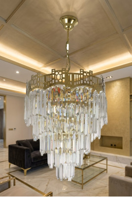 Lampadario Plafoniera Lampadario Lampada soggiorno Lampada a soffitto Cristallo