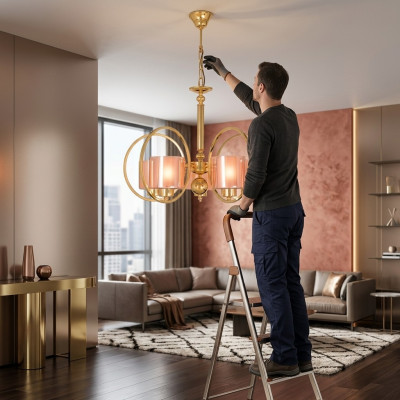 Lampada a soffitto Illuminazione appesa Soggiorno nuovo Lampadario in vetro di lusso.