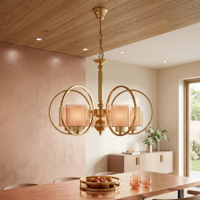 Lampada a soffitto Illuminazione appesa Soggiorno nuovo Lampadario in vetro di lusso.
