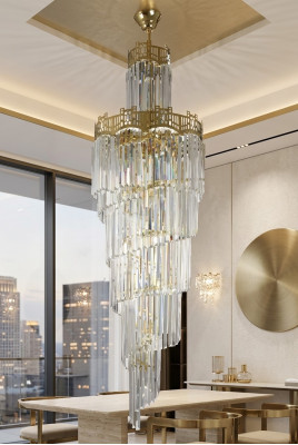 Lampadario Soggiorno Lampada a soffitto Moderno Luster bello Cristallo