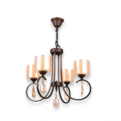 Lampada a sospensione Design moderno in vetro color oro per soggiorno. Nuova.