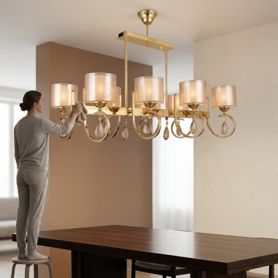 Lampadario soffitto soggiorno luce lusso lampadario lampade 50x75