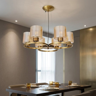 Lampadario moderno per soggiorno lampada a soffitto di lusso nuova luce di vetro