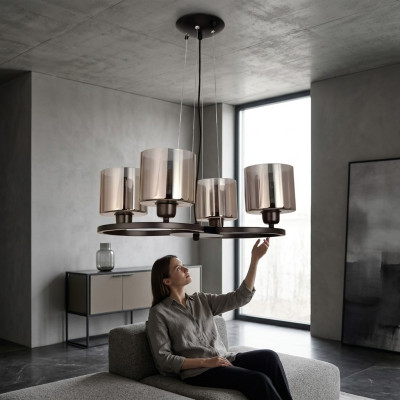 Lampada da soffitto Lampada da soffitto di lusso Soggiorno Lampadario Vetro Lampada da soffitto a sospensione