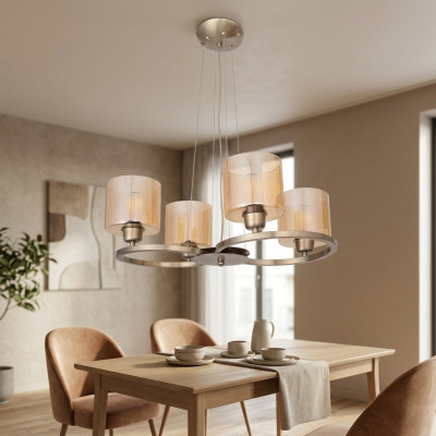 Plafoniera moderna in vetro per soffitto Lampada a sospensione per soggiorno Sospensione Nuova