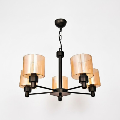 Plafoniera in vetro Lampadario Lampadario Sospeso da Soffitto per Soggiorno 65x70