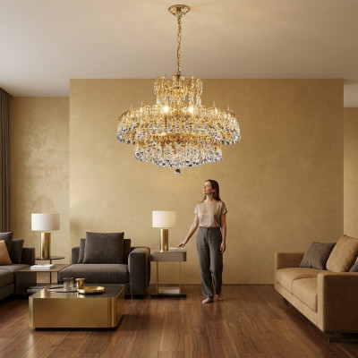 Luxus lampada a soffitto dell'hotel Grande lampada a soffitto 75x120cm lampadario