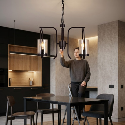 Lampada a soffitto Lampada a soffitto moderna Soggiorno Lampadario in vetro Luster nuovo
