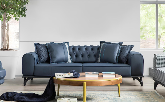 Mobili design, set di divani 3+3+1, set di divani, mobili imbottiti, divani.