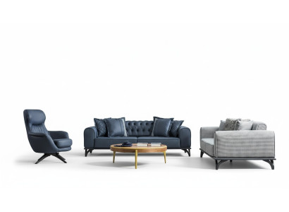 Mobili design, set di divani 3+3+1, set di divani, mobili imbottiti, divani.