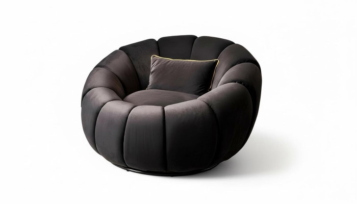 Poltrona colore nero confortevole medio morbido Lussuosa per soggiorno Relax Club
