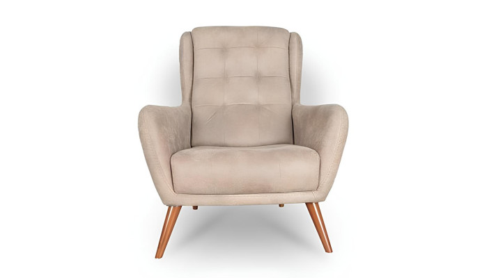 Chesterfield poltrona club sofa singola divano imbottito beige mobili relax nuovi