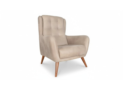 Chesterfield poltrona club sofa singola divano imbottito beige mobili relax nuovi