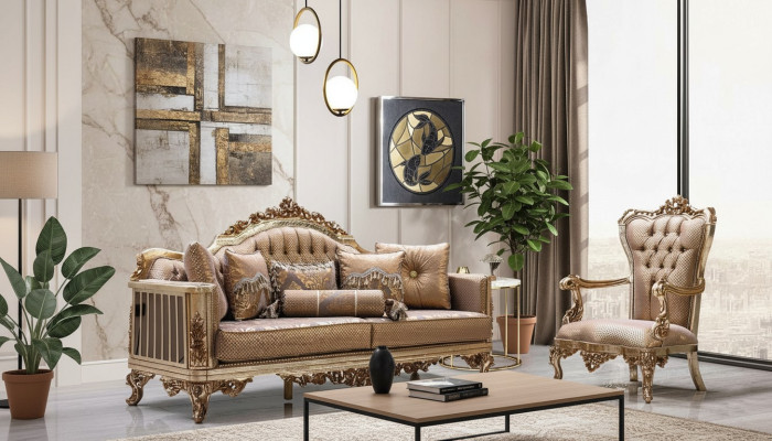 Set da soggiorno Garnitura divano 3+1 posti Divano classico Couch