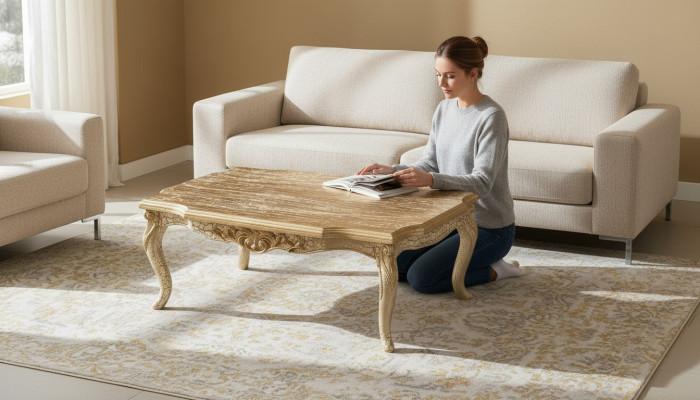 Tavolino reale 120x80 tavoli Barocco rococò tavolini