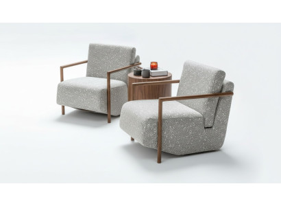 Poltrona Soggiorno Arredamento Design Moderno Imbottita 1 Posto Relax Grigio Club