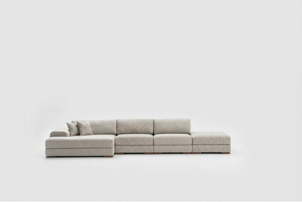 Divano ad angolo forma L Soggiorno Tessuto divani design moderno di lusso 415 x 150