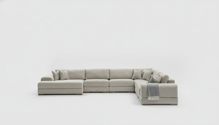 Divano ad angolo a U per soggiorno design divano moderno 150x425x320