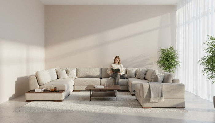 Divano ad angolo a U soggiorno lusso divani design divano divano angolare