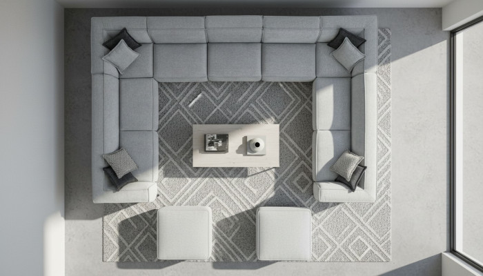 Divano a L Forma Divano imbottito Moderno Divano soggiorno Divano Design Tessile