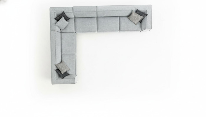 Divano ad angolo in forma di L Salotto Design 400x310 Divano Tessuto Tappezzeria