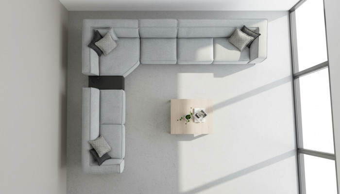 Divano a L Divano Imbottito Soggiorno Design Moderno Divano Angolare Tessuto Divani