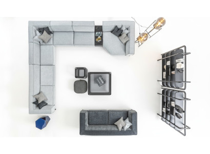 Soffitto abitativo Set divano 2pz. Soggiorno a forma di U Divano a 3 posti Design moderno Nuovo