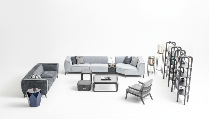 Sofà set xxl Divano Texil Big Sofa 5+3+1 Posti Imbottito Tessuto Divani
