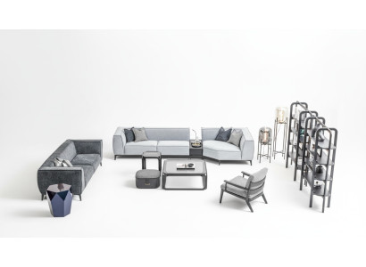 Sofà set xxl Divano Texil Big Sofa 5+3+1 Posti Imbottito Tessuto Divani