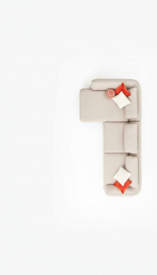 Divano d'angolo a L forma salotto divano imbottito mobili di lusso divano 330x170 sofà