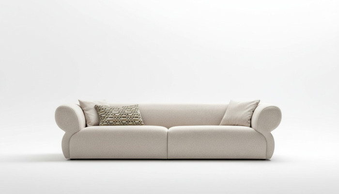 Divano moderno 3 posti beige, tre posti grande 250cm, divani, sofà di lusso, mobili nuovi