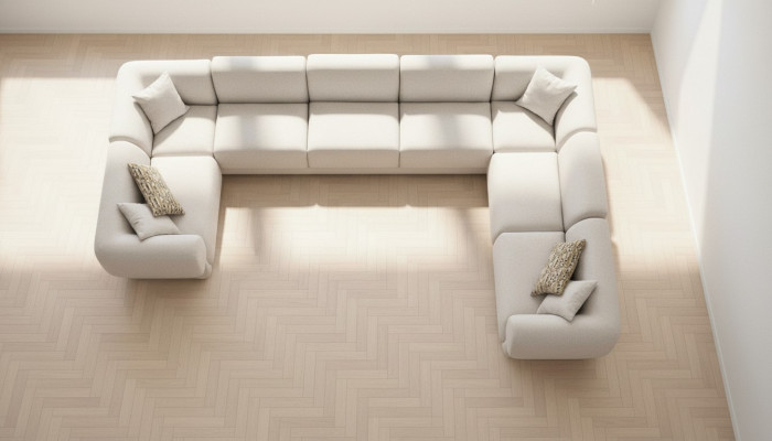 Divano a U Soggiorno Salotto Lusso Divano d'angolo Design Arredamento