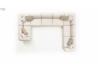 Divano a U Soggiorno Salotto Lusso Divano d'angolo Design Arredamento