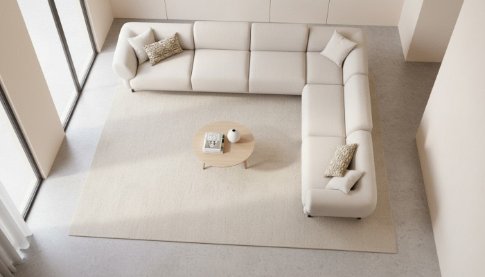 Divano ad angolo a L beige, set di divani d'angolo, mobili in tessuto stile 405x315 divano.