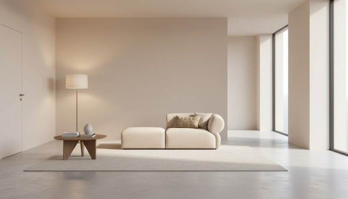 Divano in tessuto 3 posti Soggiorno Mobili di lusso Design Beige 215 cm