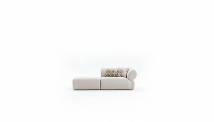 Divano in tessuto 3 posti Soggiorno Mobili di lusso Design Beige 215 cm