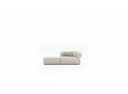 Divano in tessuto 3 posti Soggiorno Mobili di lusso Design Beige 215 cm